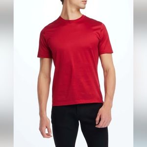 ⭐️🌴Nigel Curtiss Men's Cotton Crew Neck T-Shirt In Tomato Red